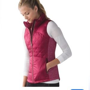 LULULEMON Down For A Run Sz 4 in Very Berry Rumble Down Vest Excellent Condition